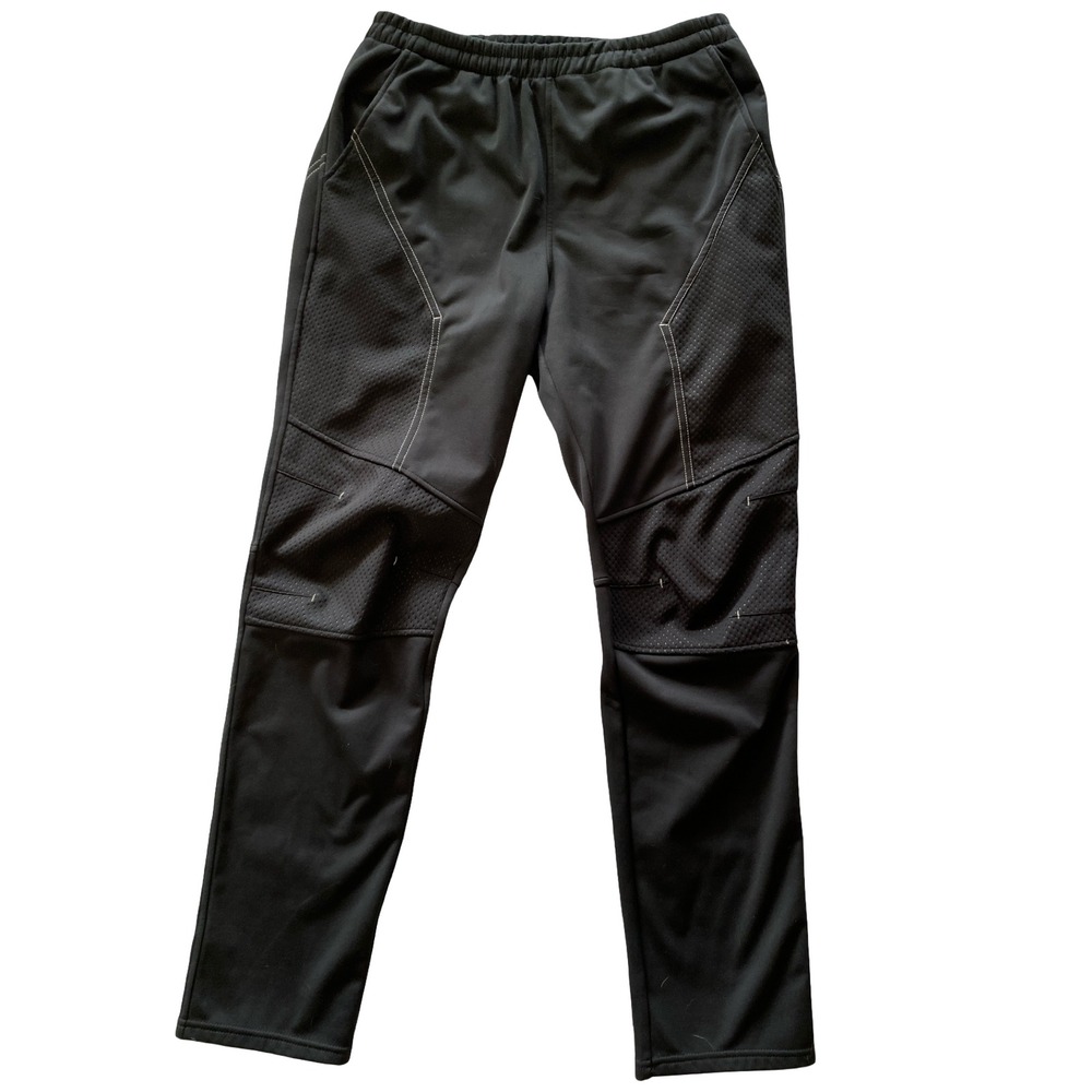 Inbike Mens Windproof Cycling Pants Black Fleece Lined Athletic Size L‎